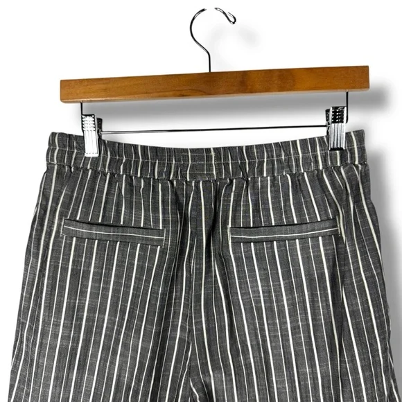 Marine Layer Allison Pants Dolphin Hem, Black/White Stripe, Size Small - Picture 11 of 13